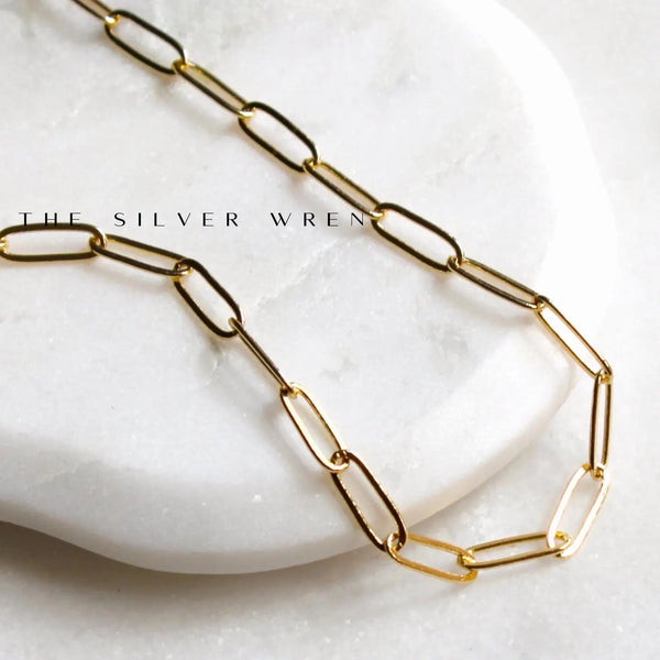Mina Long Paperclip Chain – The Silver Wren