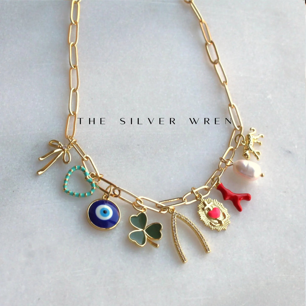 Mixed Multi Charm Necklace – The Silver Wren