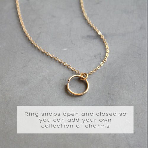 Hana Ring Charm Holder Necklace
