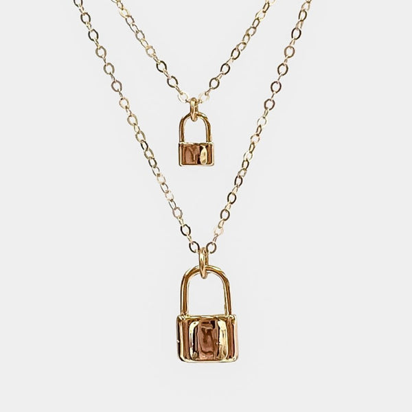 vuitton gold lock necklace