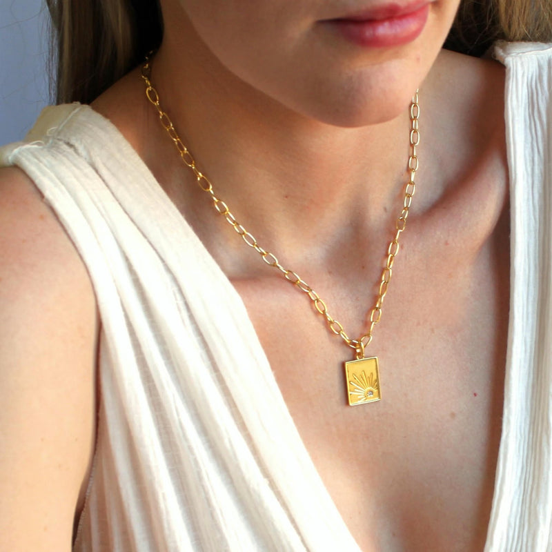 Allure Sun Pendant Necklace