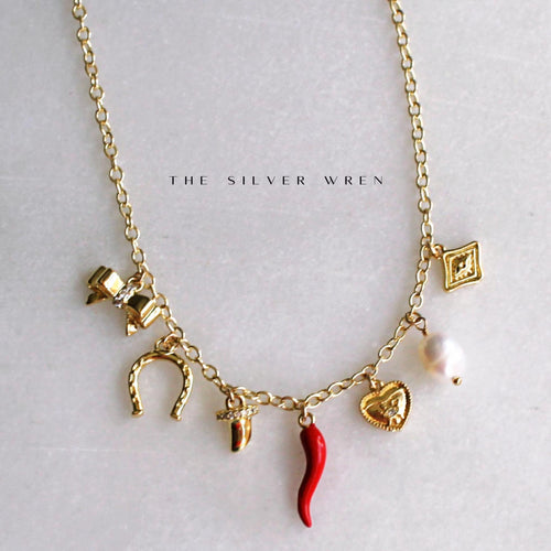 14kt Gold Filled Multi Charm Necklace