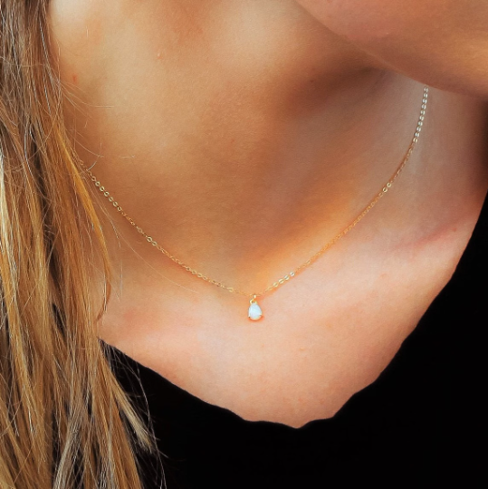 Nyla Ultra Tiny Opal Necklace