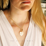 Carabiner Pearl Pendant Necklace