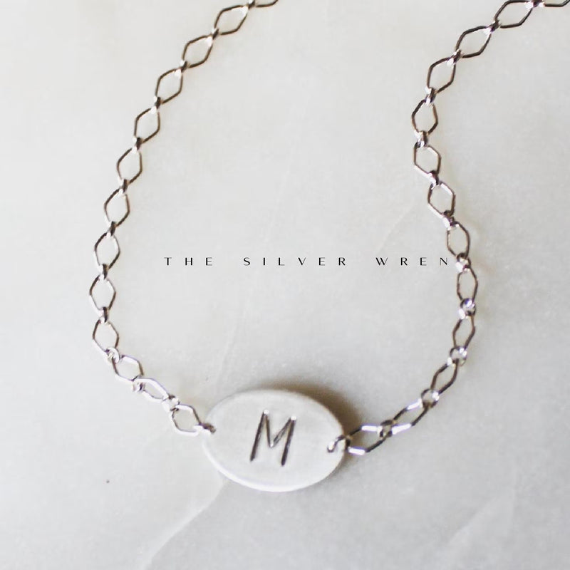 Bliss Silver Initial Necklace