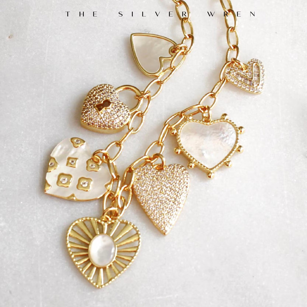 Heart Multi Charm Necklace