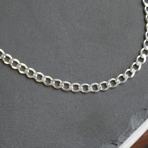 Men's 5mm Sterling Silver Curb Chain Necklace