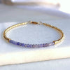 Tanzanite Beaded Bracelet