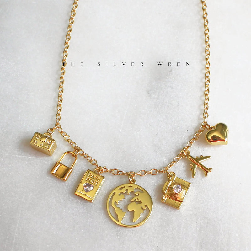 Travel Multi Charm Necklace