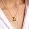 Birthstone and Initial Charm Necklace