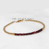 Beaded Garnet and Gold Bracelet