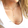 Mother of Pearl Lariat Necklace