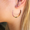 Beaded Tourmaline Hoop Earrings