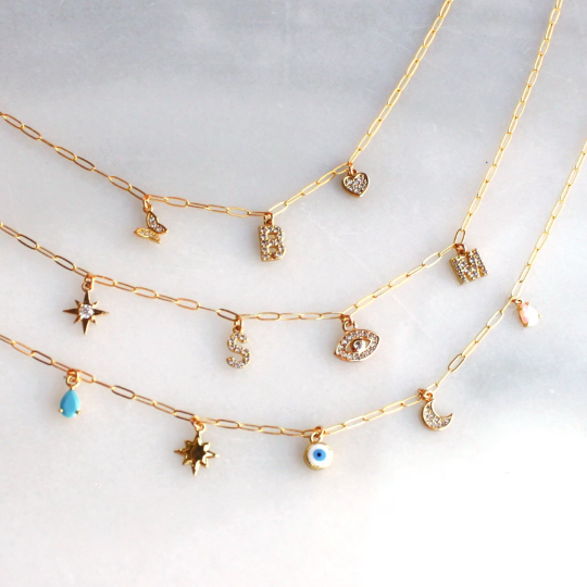 Evie Gold Charm Necklace