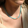 Beaded Turquoise and Gold Necklace