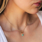 Prim Toggle Birthstone Necklace