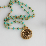 Taryn Turquoise Rosary Necklace