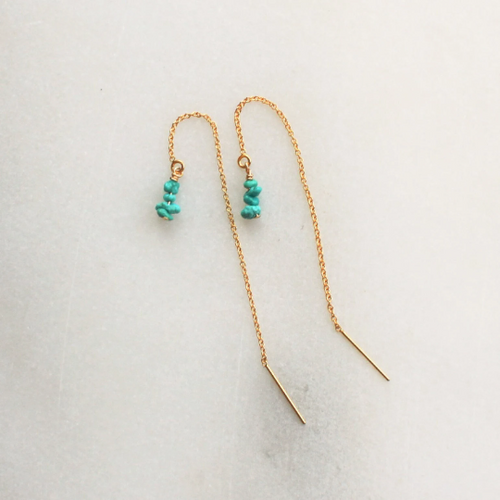 Turquoise Threader Drop Earrings