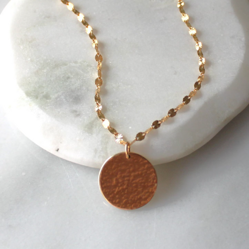 Gia Gold Coin Pendant Necklace
