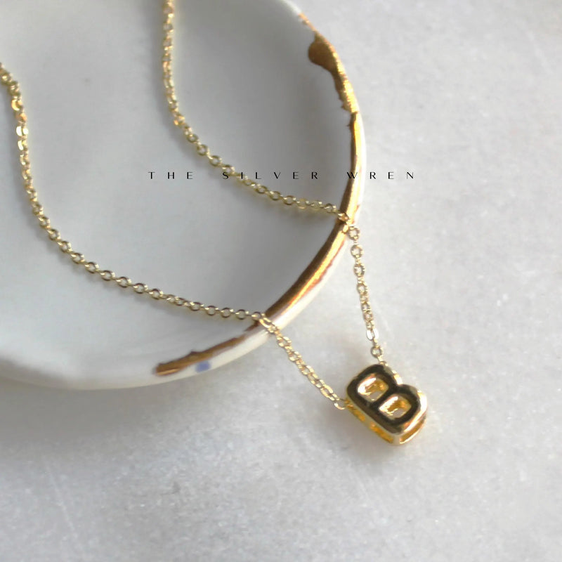 Slide Letter Initial Necklace