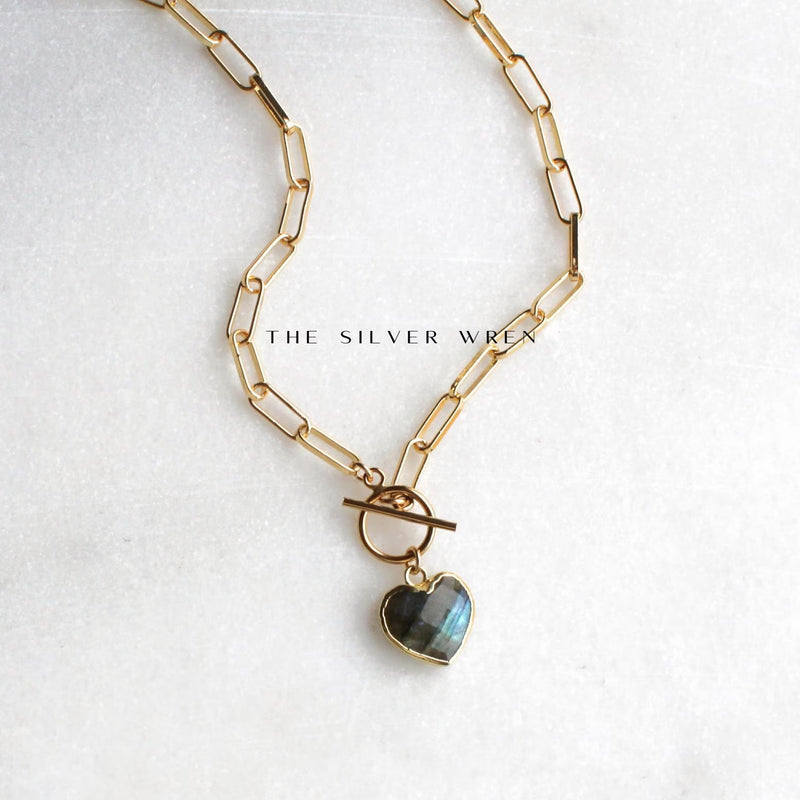 Natural Labradorite Toggle Necklace