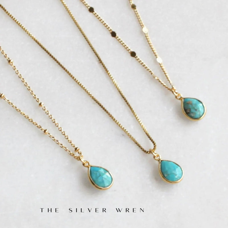 Cori Turquoise Drop Necklace