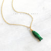 Gemstone Fish Pendant Necklace