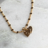 Ivy Tiny Heart Initial Necklace