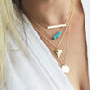 Natural Turquoise Beaded Bar Necklace