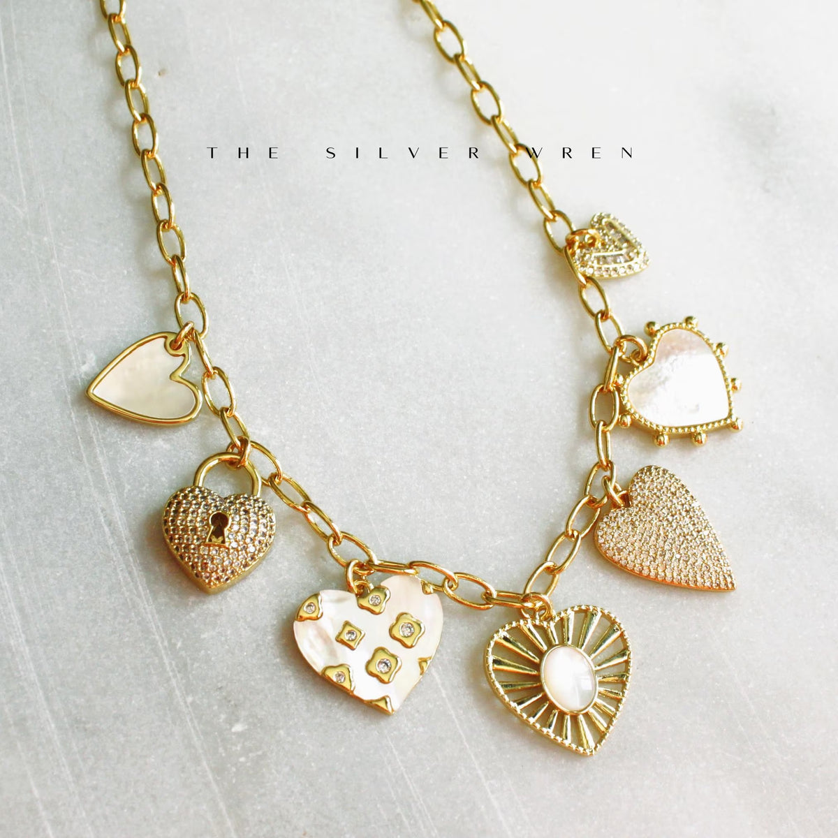 Heart Multi Charm Necklace