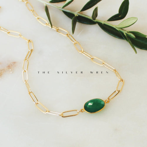 Green Onyx Pendant Necklace