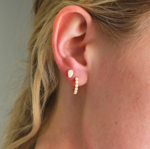 Nyla Teardrop Opal Stud Earrings