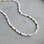 Moonstone and Pearl Beaded Necklace