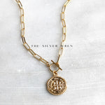 Gold Coin Toggle Necklace