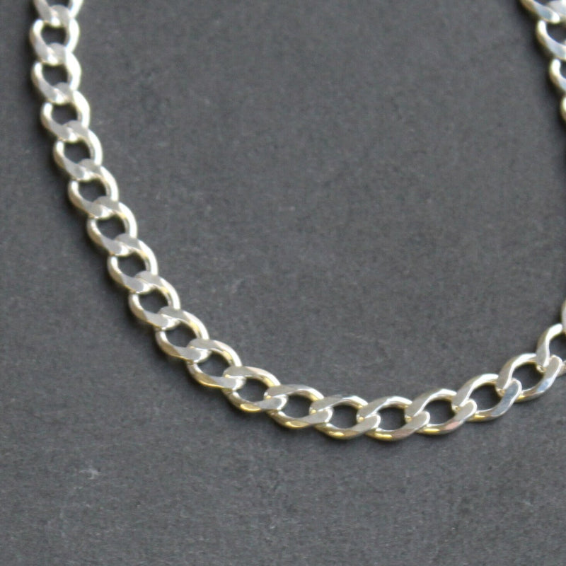 Men's 5mm Sterling Silver Curb Chain Bracelet