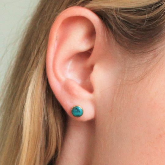 Gold Turquoise Studs