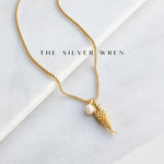 Gold Fish Pendant Necklace