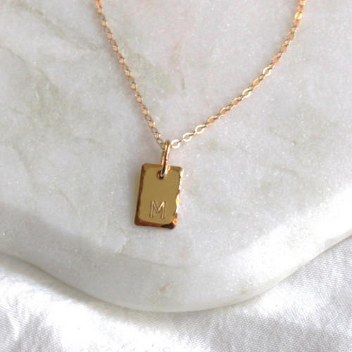 Irene Tag Initial Necklace