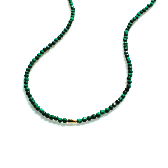Beaded Malachite Necklace