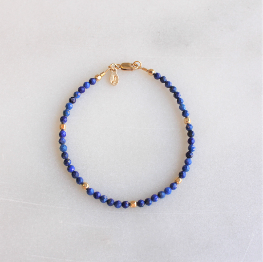 Beaded Lapis Bracelet