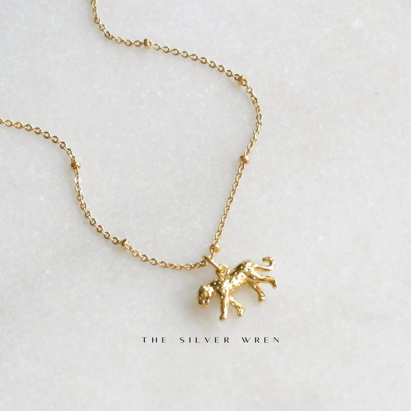 Gold Leopard Pendant Necklace