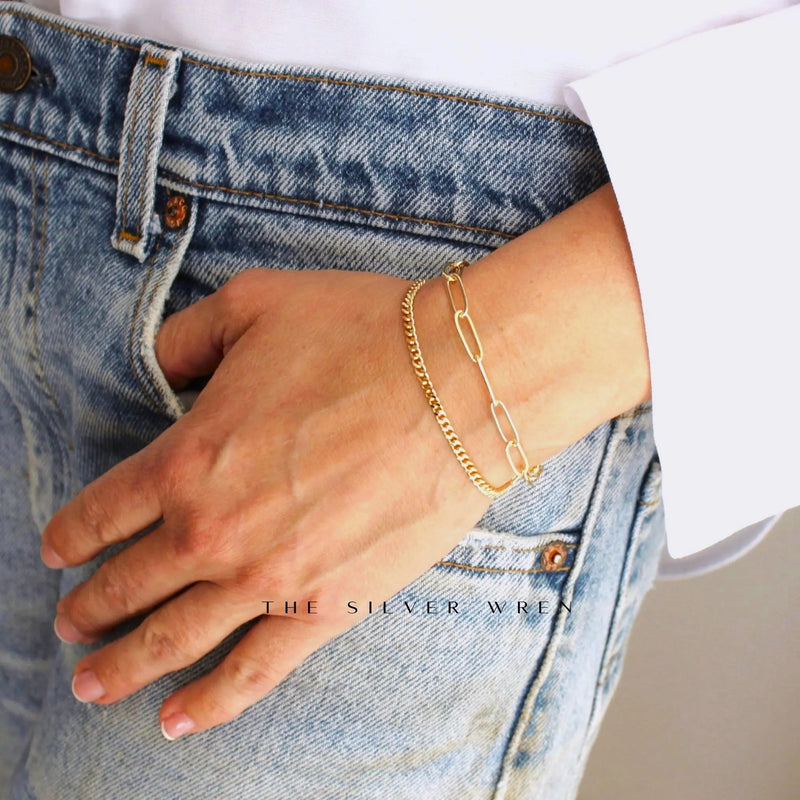 Double Chain Gold Bracelet