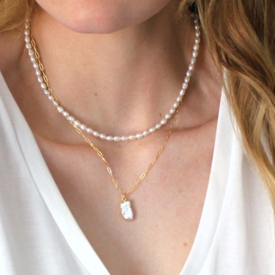 Morgan Pearl Pendant Necklace