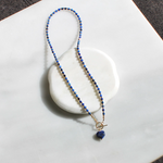 Natural Lapis Lazuli Toggle Necklace