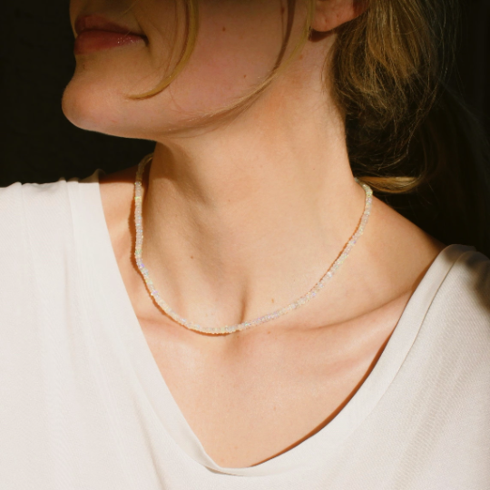 Ethiopian Opal Beaded Necklace