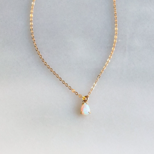 Nyla Ultra Tiny Opal Necklace