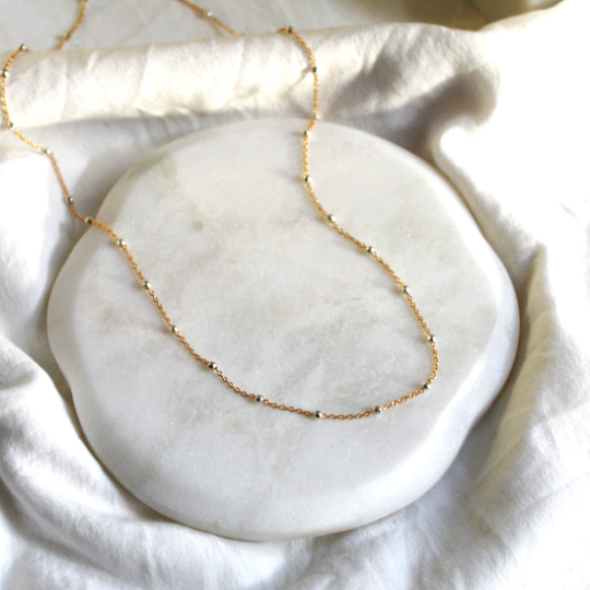 Silver & Gold Satellite Necklace