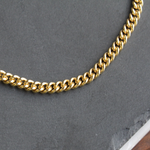 6mm Gold Curb Chain Necklace for Men