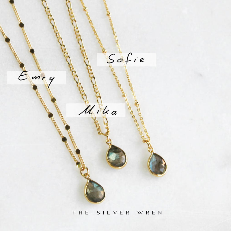 Lupe Labradorite Drop Necklace