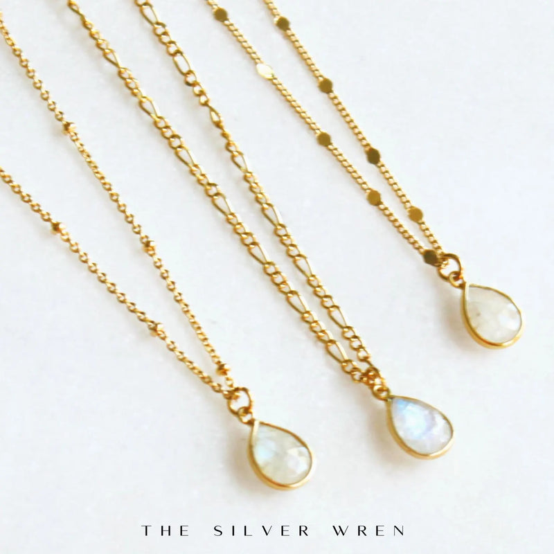 Joelle Moonstone Drop Necklace